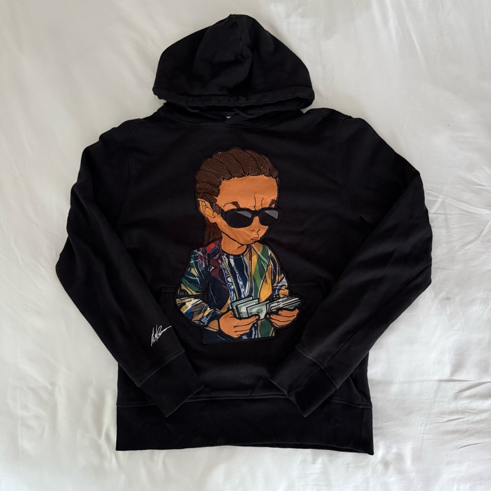 Black Hoodie with Graphic Design